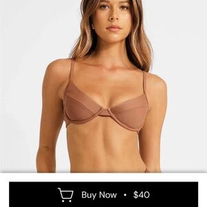 Blackbough swim scoop neck top